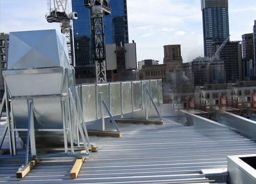 Duct and Fan Installation in Roof Top